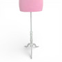Pink Velvet Female Mannequin Torso Dress Form with Wooden Stand