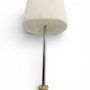 Male Beige Velvet Mannequin Torso with Adjustable Wooden Tripod Stand, full-height product view on a white background, gallery image 9 of 14
