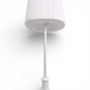 Male White Lace Mannequin Torso with Adjustable Wooden Tripod Stand, full-height product view on a white background, gallery image 8 of 15