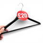 £20 Round Hanger Tickets 100mm Red Sale Tags “Selected Items Only” (Pack of 100), close product view against a light background