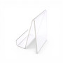Clear Acrylic Mobile Display Stand Easel with Lip for Books Menus Brochures, product shown on a white background, gallery image 13 of 14