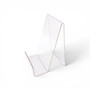 Clear Acrylic Mobile Display Stand Easel with Lip for Books Menus Brochures, product shown on a white background, gallery image 12 of 14