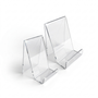 Clear Acrylic Mobile Display Stand Easel with Lip for Books Menus Brochures, product shown on a white background