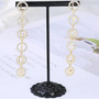 3 Piece Black T Bar Jewelry Display Stand Set for Necklaces Bracelets, close product view against a light background, tight, centred square layout