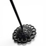 3 Piece Black T Bar Jewelry Display Stand Set for Necklaces Bracelets, full-height product view on a white background