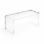 Clear Acrylic Display Bridge Stand 4mm Thick Retail Showcase Riser, brightly lit product image