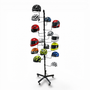 Heavy Duty Freestanding Hat, Helmet Display Rack with Wheels 20 Cap Holders, full-height product view on a white background