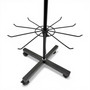 7 Tier Rotating Retail Display Rack with Wheels, Adjustable Black Stand