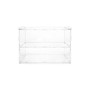 2 Tier Acrylic Bakery Display Case Stand for Cakes Cupcakes Vapes Clear, product shown on a white background, standard product photograph