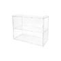 2 Tier Acrylic Bakery Display Case Stand for Cakes Cupcakes Vapes Clear, product shown on a white background, brightly lit product image