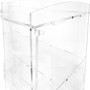 3 Tier Acrylic Bakery Display Case Stand for Cakes Cupcakes Vapes Clear, close product view on a white background