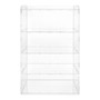 4 Tier Acrylic Bakery Display Case Stand for Cakes Cupcakes Vapes Clear, full-height product view on a white background, full-height product photograph
