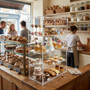 4 Tier Acrylic Bakery Display Case Stand for Cakes Cupcakes Vapes Clear, product shown against a dark background, balanced, centred square layout
