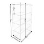 4 Tier Acrylic Bakery Display Case Stand for Cakes Cupcakes Vapes Clear