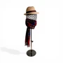 Adjustable Metal Mannequin Head Stand Hat Wig Display Rack Copper Black, full-height product view on a white background, balanced, left-balanced square layout
