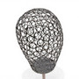 Adjustable Metal Mannequin Head Stand Hat Wig Display Rack Copper Black, full-height product view on a white background, gallery image 11 of 13