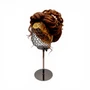 Adjustable Metal Mannequin Head Stand Hat Wig Display Rack Copper Black, full-height product view on a white background, balanced, centred square layout