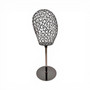Adjustable Metal Mannequin Head Stand Hat Wig Display Rack Copper Black, full-height product view on a white background, gallery image 12 of 13
