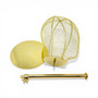 Adjustable Metal Wireframe Mannequin Head Stand Hat Wig Display Rack Gold, product shown on a white background