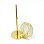 Adjustable Metal Wireframe Mannequin Head Stand Hat Wig Display Rack Gold, full-height product view on a white background, balanced, centred square layout
