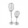 Adjustable Metal Wireframe Mannequin Head Stand Hat Wig Display Rack Chrome