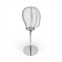 Adjustable Metal Wireframe Mannequin Head Stand Hat Wig Display Rack Chrome
