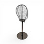 Adjustable Metal Wireframe Mannequin Head Stand Hat Wig Display Copper Black, full-height product view on a white background, gallery image 7 of 10