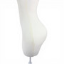 Luxury Beige Velvet Female Curve Mannequin Torso with Adjustable Wooden Stand