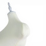 Luxury Beige Velvet Female Curve Mannequin Torso with Adjustable Wooden Stand