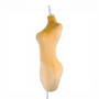 Luxury Orange Velvet Female Curve Mannequin Torso with Adjustable Wooden Stand