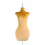 Luxury Orange Velvet Female Curve Mannequin Torso with Adjustable Wooden Stand