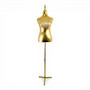 Luxury Gold Female Mannequin Torso with Adjustable Height Metal Stand