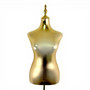 Luxury Gold Female Mannequin Torso with Adjustable Height Metal Stand