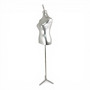 Luxury Silver Female Mannequin Torso with Adjustable Height Metal Stand