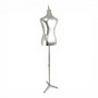 Luxury Silver Female Mannequin Torso with Adjustable Height Metal Stand