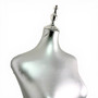 Luxury Silver Female Mannequin Torso with Adjustable Height Metal Stand