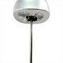 Luxury Silver Female Mannequin Torso with Adjustable Height Metal Stand, full-height product view on a white background, brightly lit product image