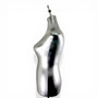 Luxury Silver Female Mannequin Torso with Adjustable Height Metal Stand