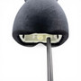 Premium Black Velvet Female Plastic Torso with Adjustable Height Wooden Stand, full-height product view on a white background, gallery image 13 of 13