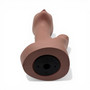 Female Mannequin Head Bust 47cm Brown Plastic Wig Hat Display with Mesh Cap, full-height product view on a white background, gallery image 6 of 7