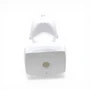 Heavy Duty Male Mannequin Head Shiny White Plastic Hat Wig Display Stand, product shown on a white background, standard product photograph