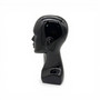 Heavy Duty Male Mannequin Head Black Plastic Hat Wig Display Stand, product shown on a white background, brightly lit product image
