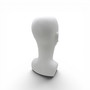 Heavy Duty Male Mannequin Head Matt White Plastic Hat Wig Display Stand, full-height product view on a white background, gallery image 5 of 9