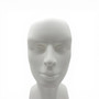 Heavy Duty Male Mannequin Head Matt White Plastic Hat Wig Display Stand