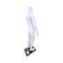 Child Headless Mannequin 99cm Matt White Plastic Display with Rotating Arms, full-height product view on a white background, full-height product photograph