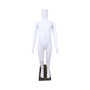 Child Headless Mannequin 99cm Matt White Plastic Display with Rotating Arms, full-height product view on a white background