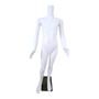 Child Headless Mannequin 129cm Matt White Plastic Display with Rotating Arms, full-height product view on a white background