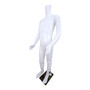 Child Headless Mannequin 129cm Matt White Plastic Display with Rotating Arms, full-height product view on a white background, gallery image 8 of 11