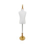Children Tailors Dummy White Torso Dress Form with Round Base Stand