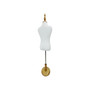 Children Tailors Dummy White Torso Dress Form with Round Base Stand, base detail on a white background, gallery image 7 of 20